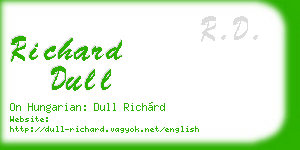 richard dull business card